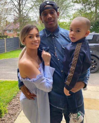 Audrey Martial son Anthony Martial with his wife Melanie Martial and child